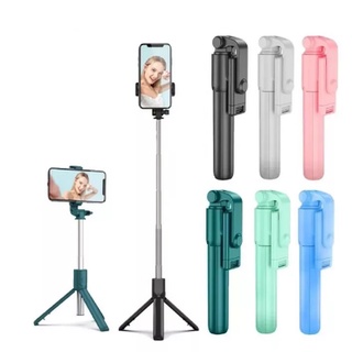 Tripod Bluetooth Selfie Stick LED Flash With Fill Light Tripod Expandable Tongsis Youtuber Live Broadcast Vlog Murah Import JC11S/JC11