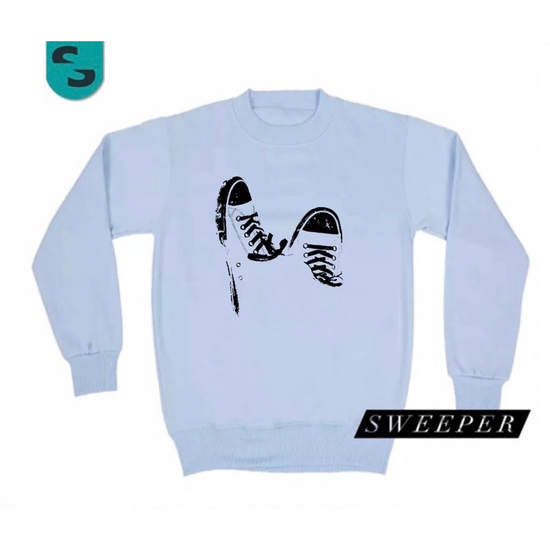 SWEEPER - SWEATER MOTIP SEPATU M - XL (SABLON) (PRIA DAN WANITA)