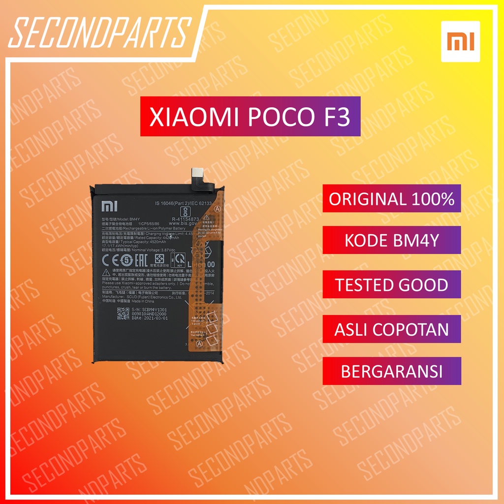 BATERAI BATRE BATTERY BM4Y XIAOMI POCO F3 ORIGINAL COPOTAN