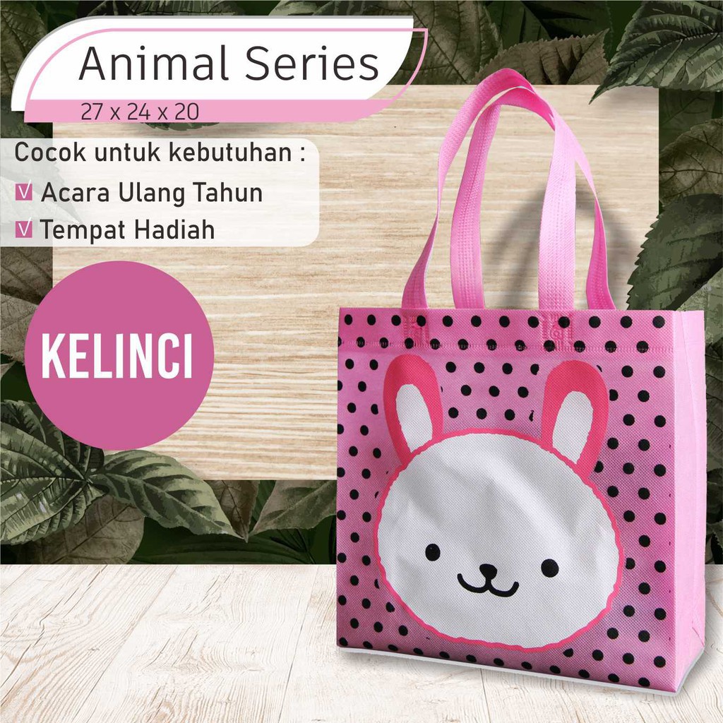 

[COD] tas ulang tahun anak murah lucu karakter hewan ukuran 25x25x9