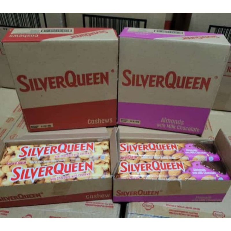 

Coklat Silverqueen Almond/Mede 65gr Batangan Sq