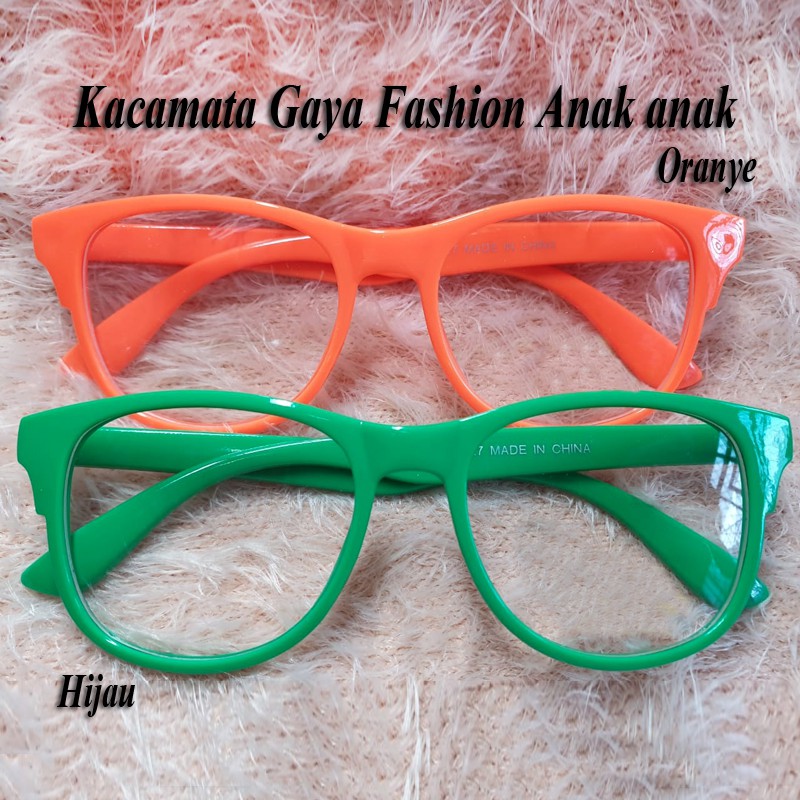 Kacamata Anak Fashion Lensa Transparan Kids Glasses Unisex Kacamata Fashon Kaca Mata Perempuan Laki