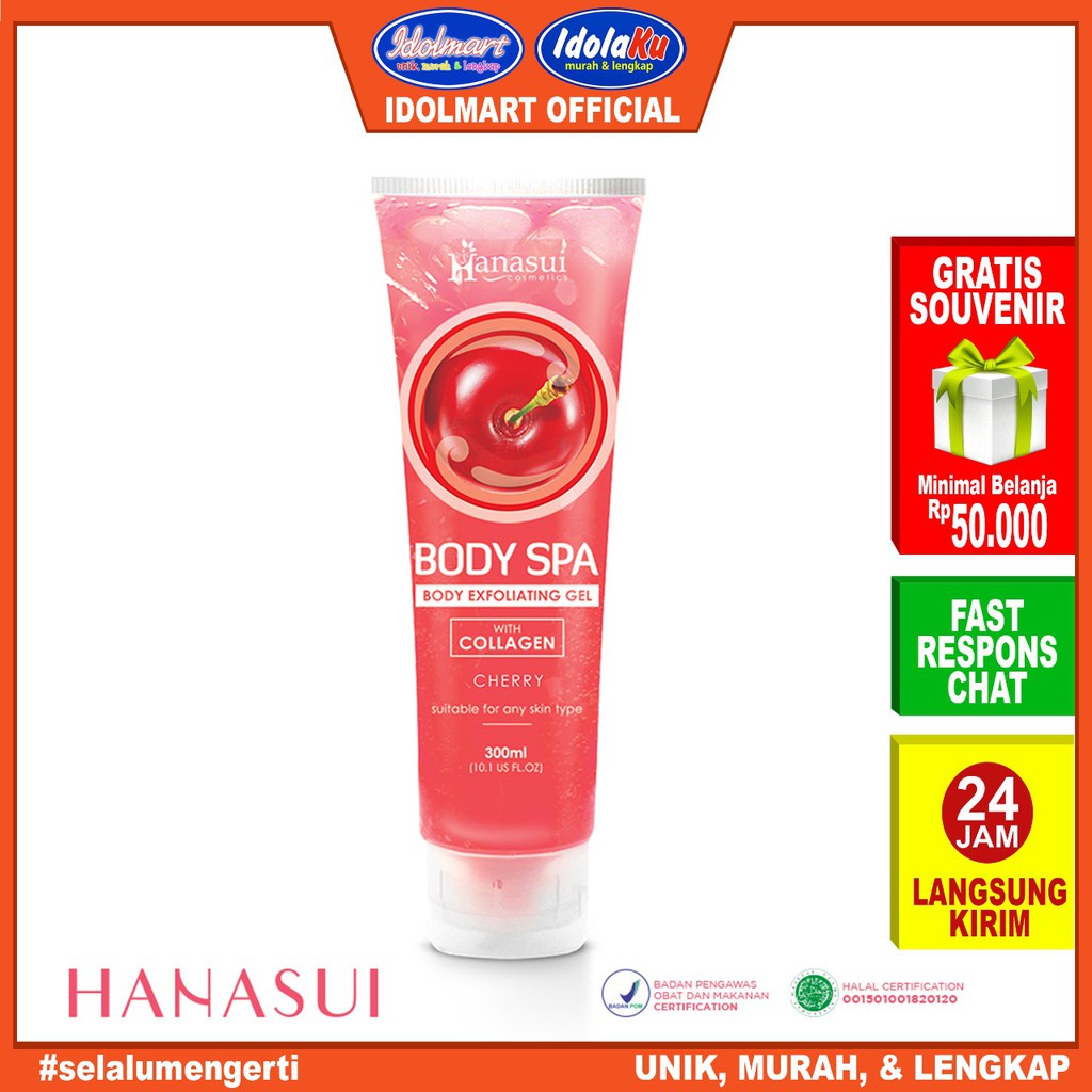 IDOLAKU Hanasui Body Spa Exfoliating Gel Cherry With Collagen