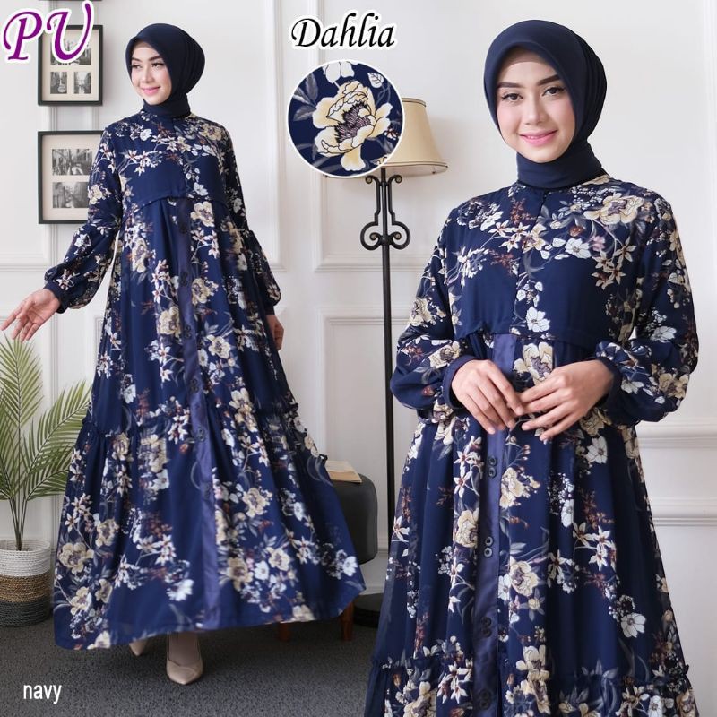 DAHLIA homedress gamis rumahan adem busui