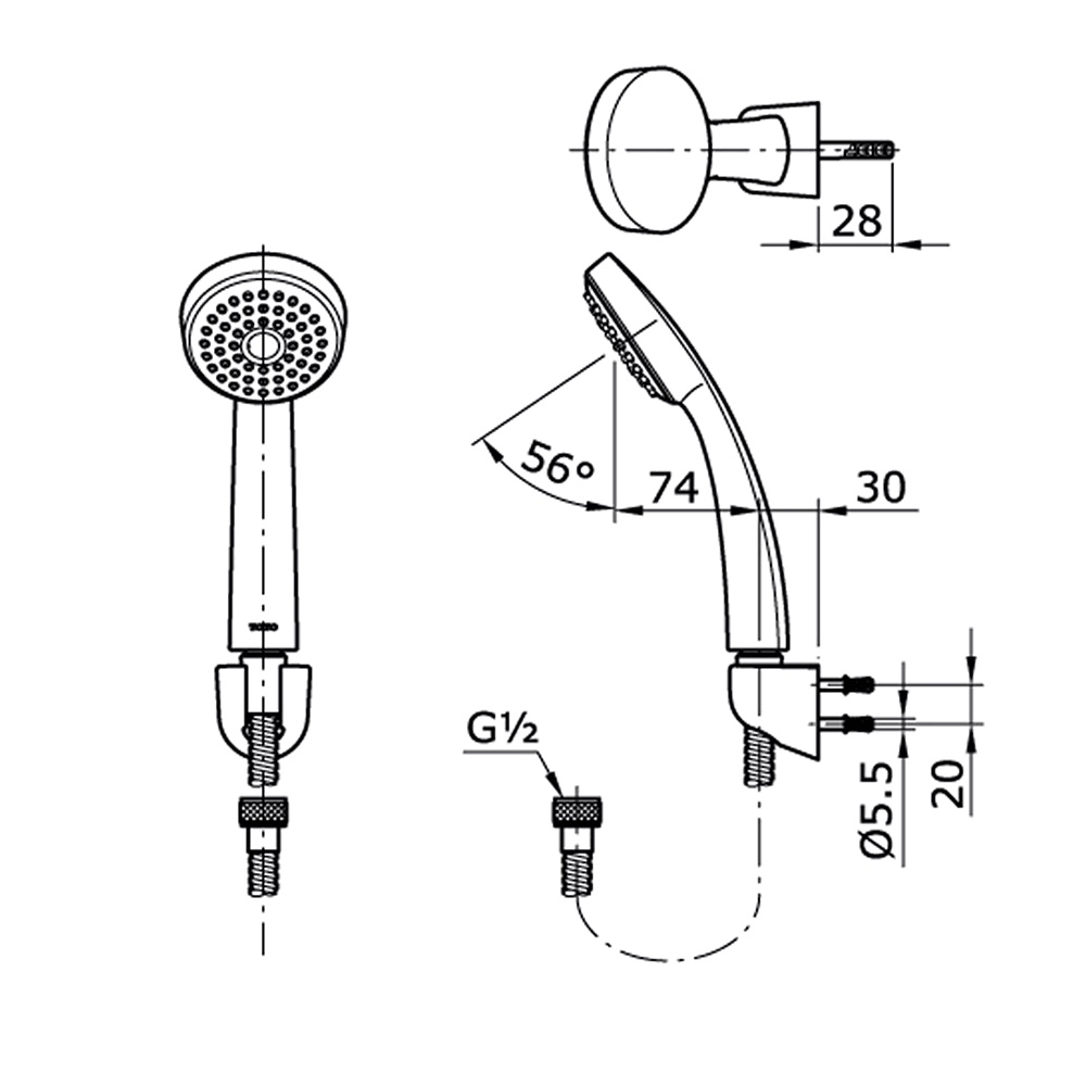 Shower set TOTO THX48NB