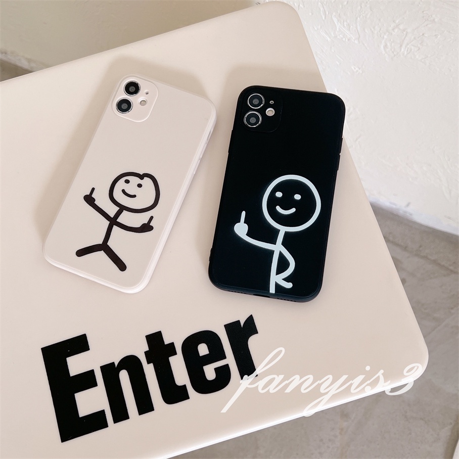 Vivo Y02 Y35 Y16 Y22 Y22s Y02s Y15A Y15s V25Pro V25e V21 Y21s Y21 Y20 Y11 Y17 Y12s Y33s Y20i Y20s Y15 Y12 Y1s Y91C Y91i Y95 Y93 Y51 Y31Stickman Casing Handphone Couple Lucu Soft Cover