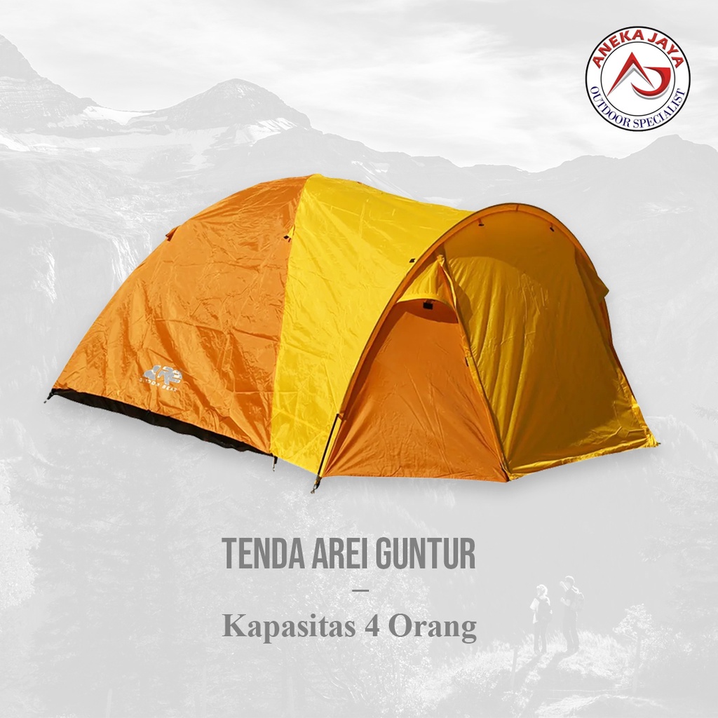 TENDA AREI GUNTUR KAPASITAS 4 ORANG TENDA MENDAKI OUTDOOR DOUBLE LAYER