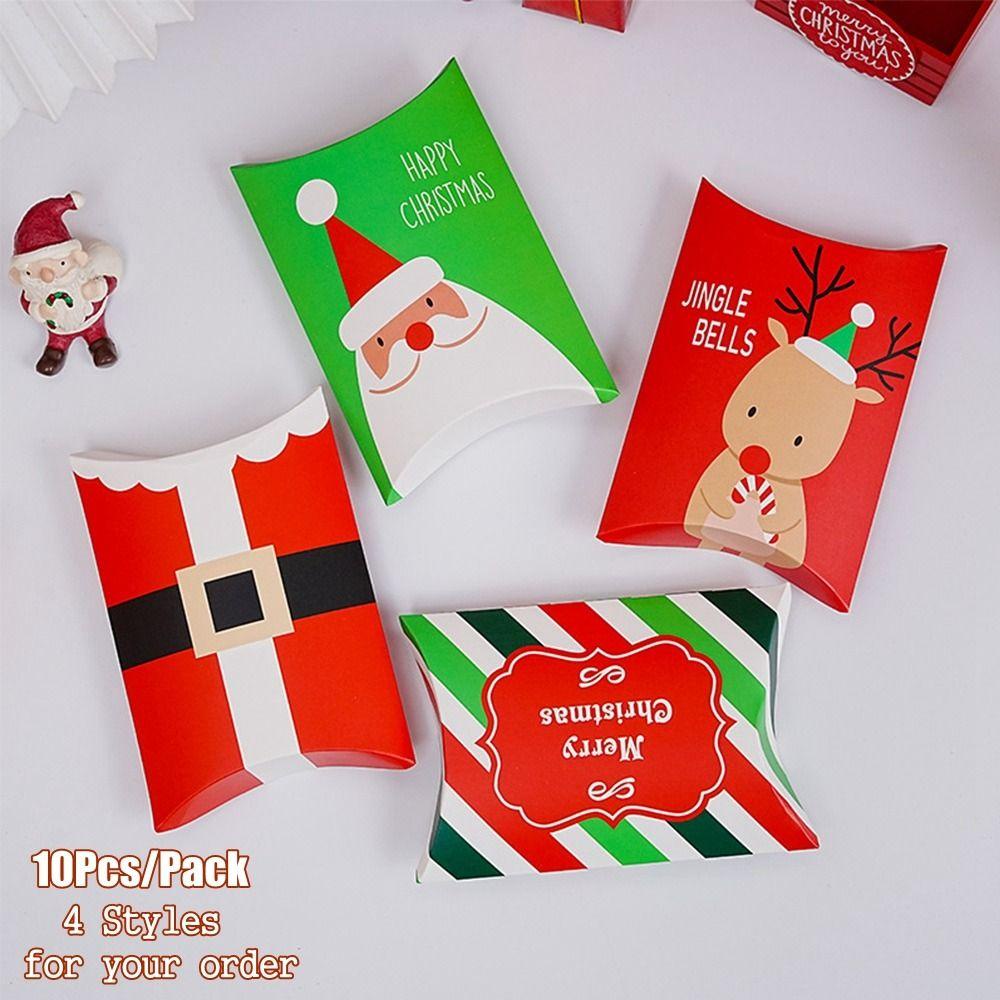 Solighter Kotak Kado Natal Party Decor Cookie Box Rusa Merry Christmas