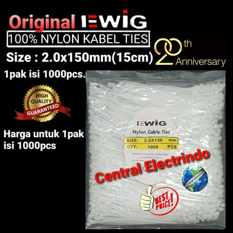 Kabel Ties EWIG 2.0X150mm(15cm) 1pak isi 1000pcs.