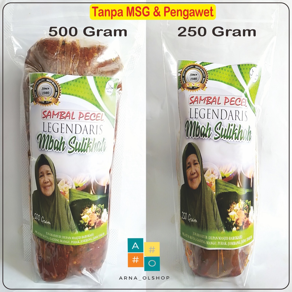 Sambal Pecel Bumbu Pecel Legendaris Sambal Asli 250 Gram 500 Gram Khas Makanan Jombang Bumbu Dapur Instan