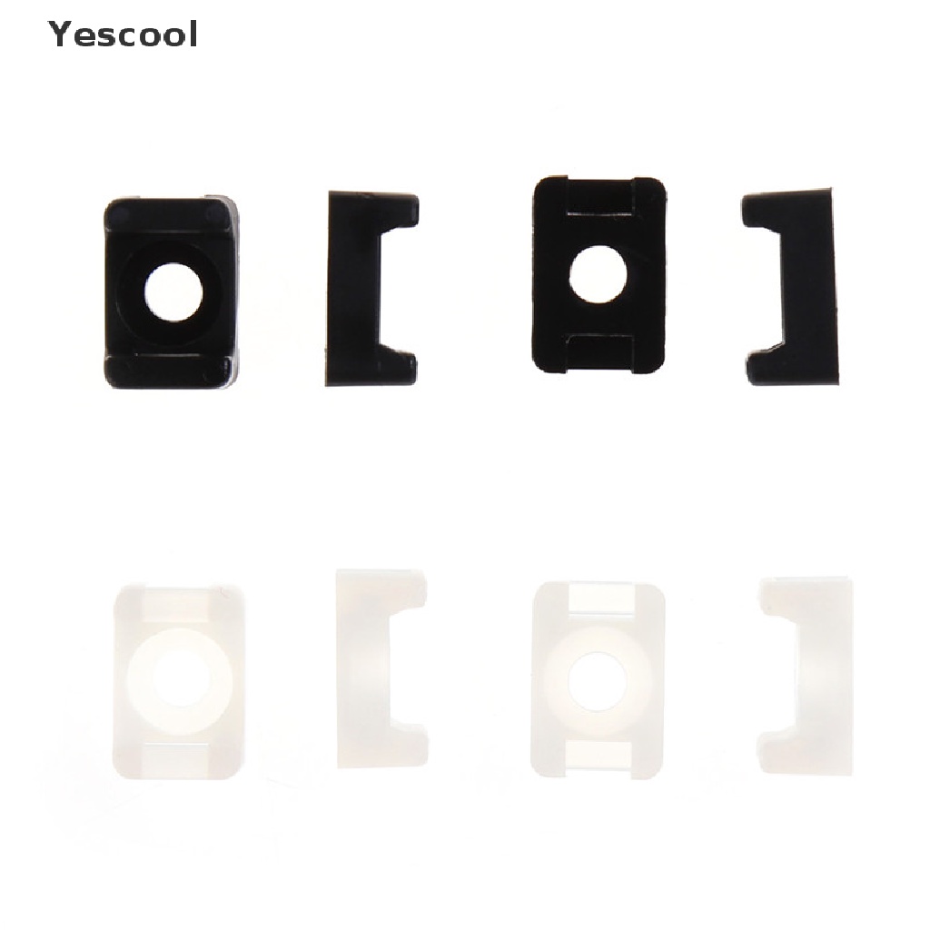 Yescool 100Pcs / set Holder Kabel Tipe Sadel Lebar 4.6mm