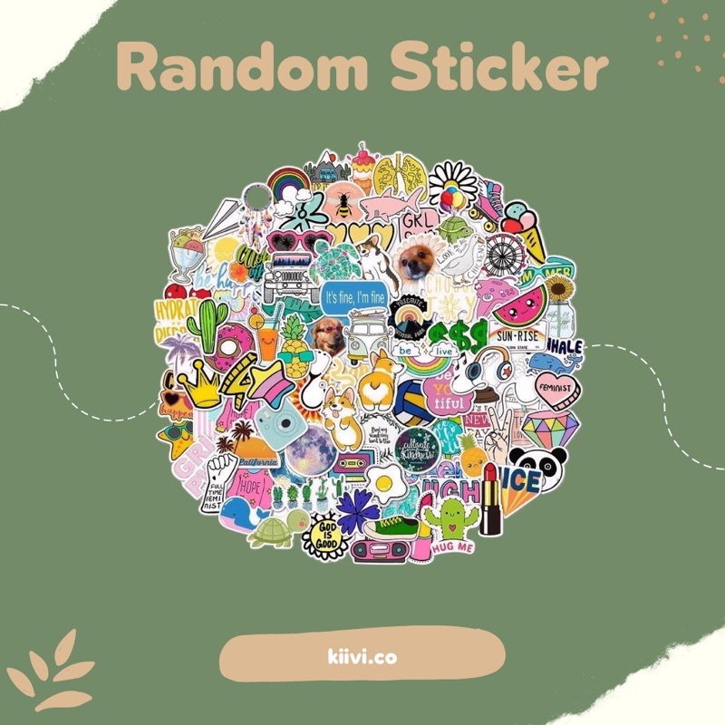 

Random aesthetic sticker pack Sticker set/Stiker untuk Laptop,Case,Hp,Scrapbook DI