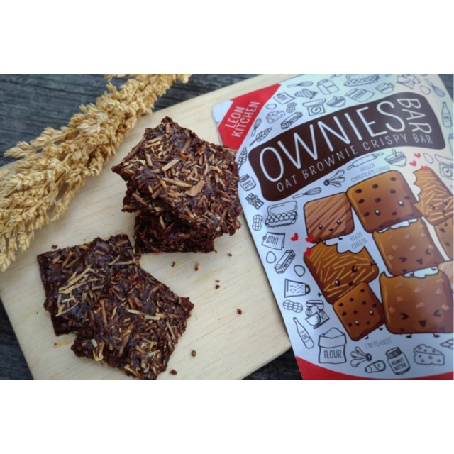 

Brownies kering KEJU Ownies bar crunchy enak sehat cemilan kekinian/ Browker