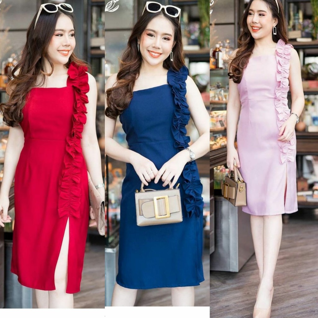 CB705 DRESS RIWIL MODIS YOUNG WOMAN DRESS | DRESS PESTA BAHAN SCUBA TERBARU 2021 | DRESS SWEET17