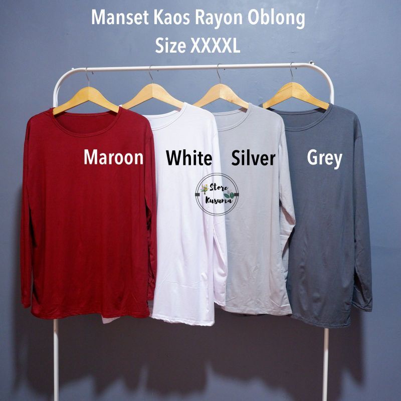 Manset Kaos Oblong Wanita Bahan Rayon size Jumbo XXXXL