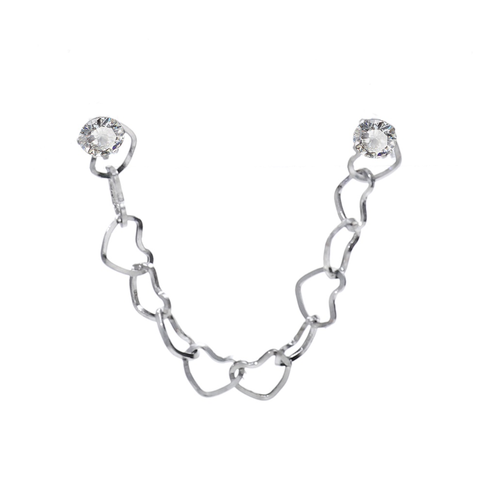 Cincin Rantai Tindik Hidung Bahan Stainless Steel Gaya Punk Untuk Pria Dan Wanita