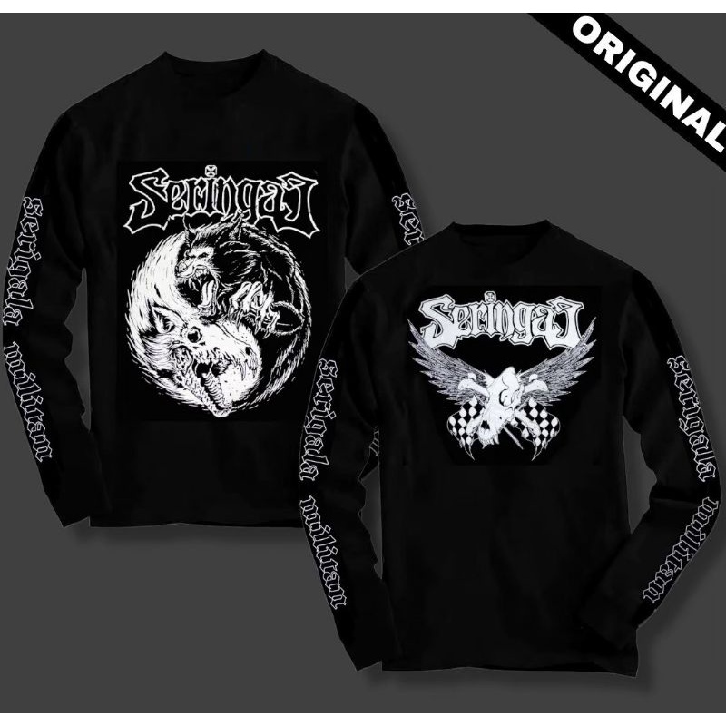 Kaos musik lengan panjang/kaos band metal