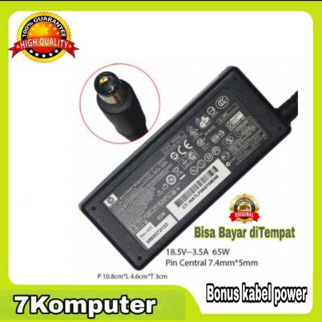 Original Adapter Charger HP ProBook 430 440 450 455 640 645 650 655 G1 G2 18.5V3.5A