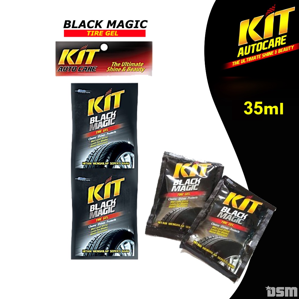 KIT Black Magic Tire Gel 35ml / Pengkilap Ban / Hitam Mengkilap Seperti Baru Lebih Lama