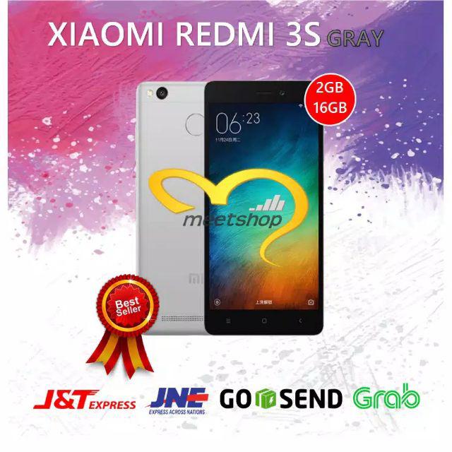 HP ANDROID TERMURAH Xiaomi REDMI 3S 2GB RAM 16GB ROM 4G LTE GRATIS SOFTCASE-GREY REDMI 3S