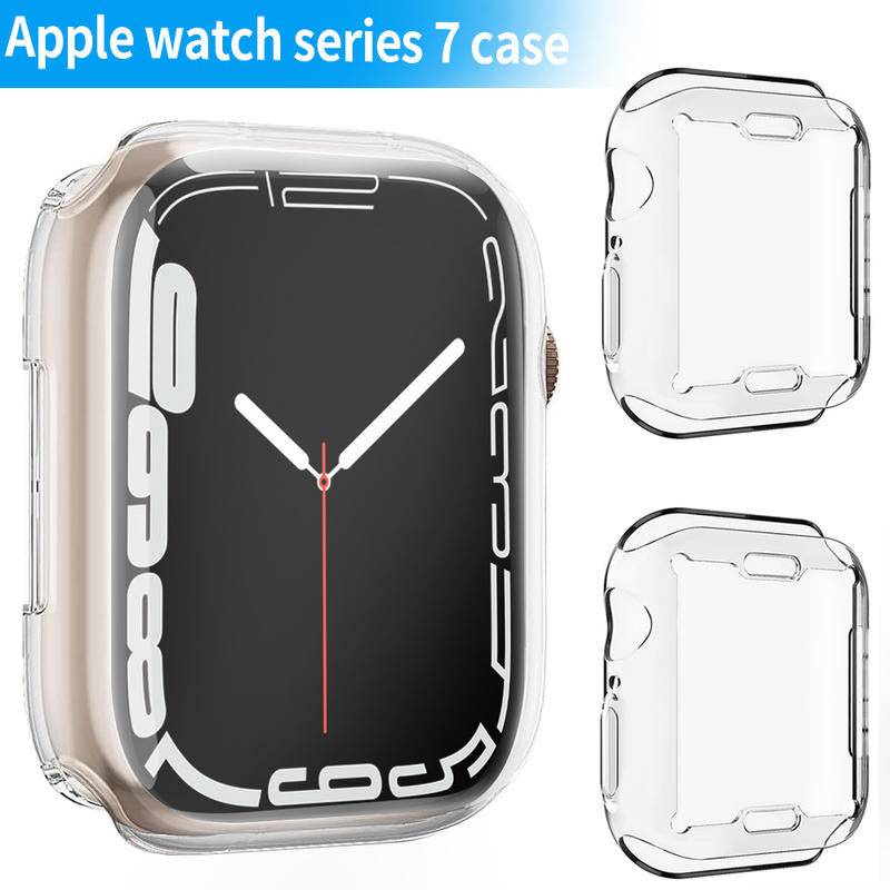 Soft Case Pelindung Layar Transparan Untuk Apple Watch Seri 7 6 5 4 3 2 1 SE 38 40 41 42 44 45mm