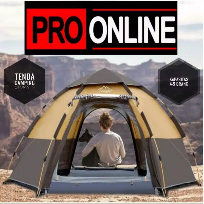 Tenda Camping otomatis 4-5 orang dewasa - Tenda Kemping Outdoor