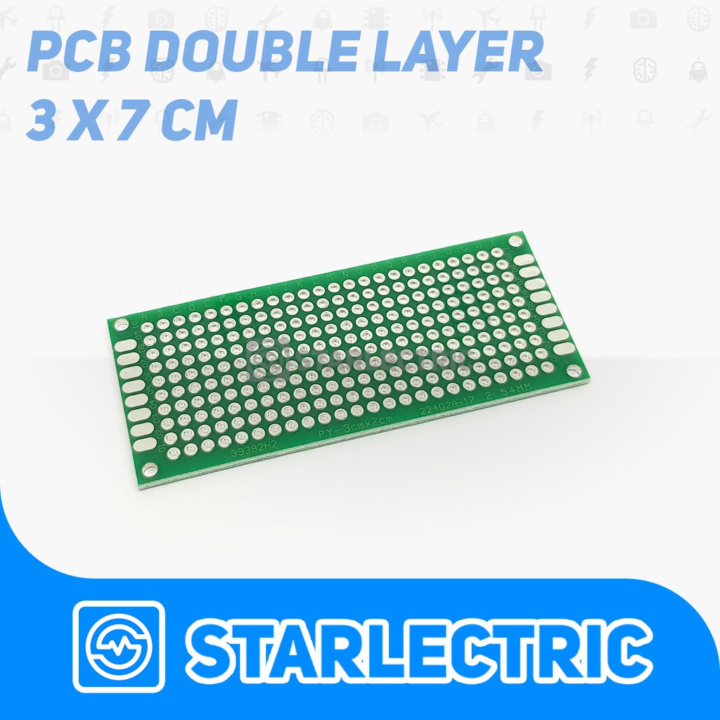 PCB Lubang Double Layer Trough Hole 3x7 Cm PCB Dua Sisi