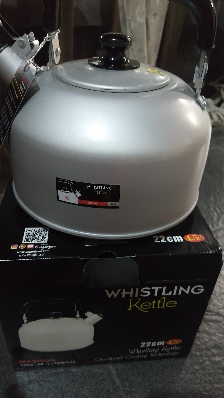 Maspion Teko Bunyi Nasional 22 Aluminium - Silver