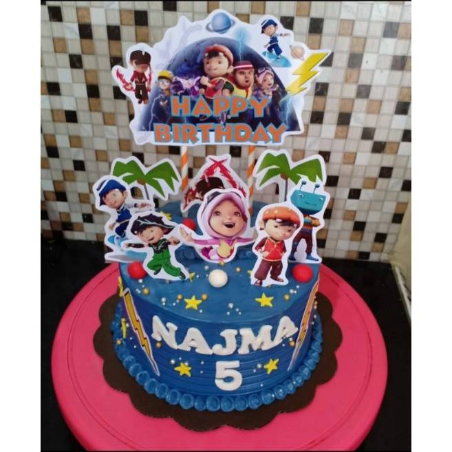 topper cake tema boboiboy