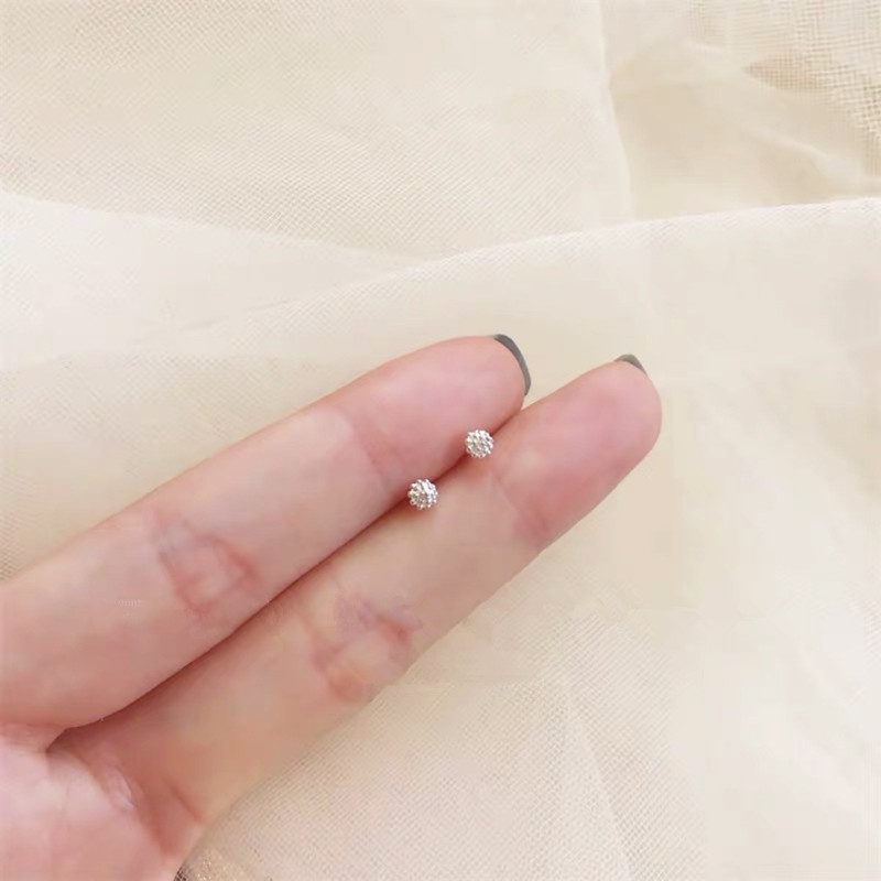 We Flower S925 Silver Geometric Deer Antler Fish Butterfly Stud Earrings for Women Girls-type L silver