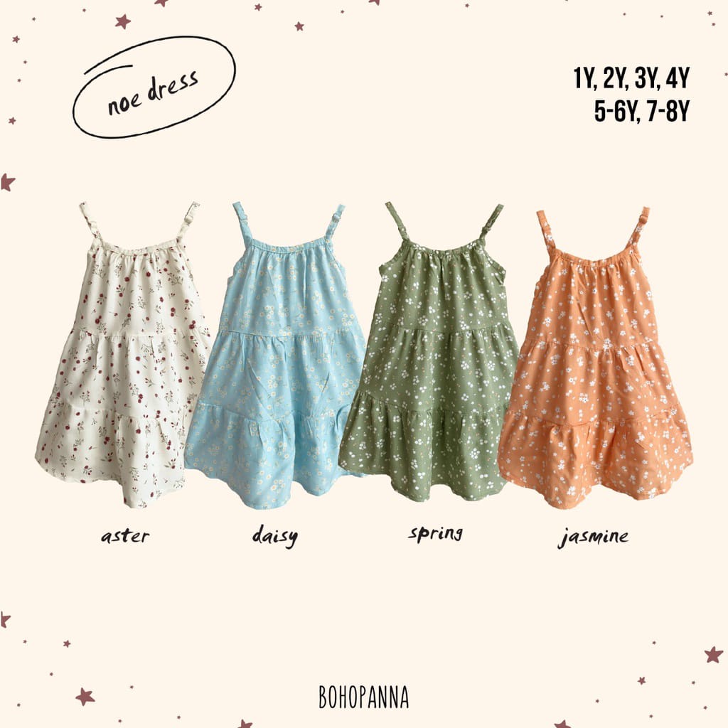 Bohopanna Loire Dress / Noe Dress / Short Dress Gaun anak