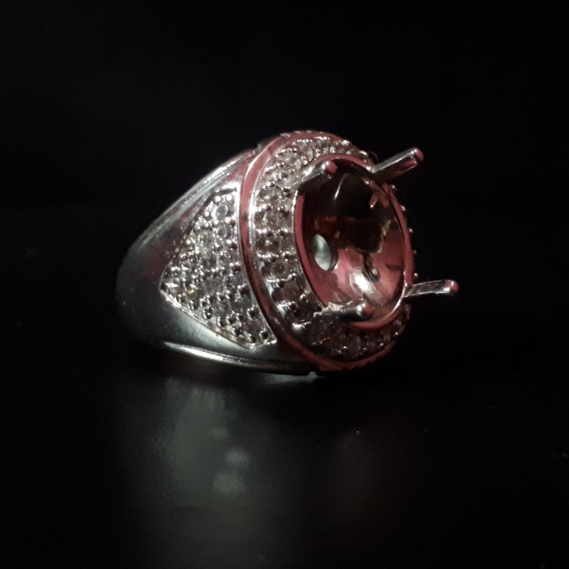 ring emban cincin alpaka super zircon microsetting