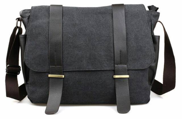 Tas Selempang Pria Canvas Messenger Bag