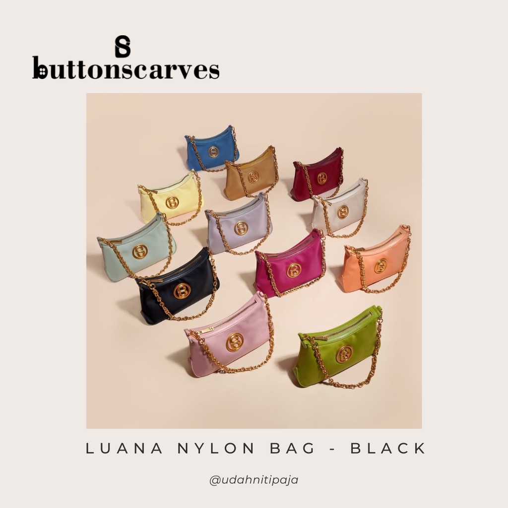 Luana Nylon Bag Buttonscarves - Charcoal