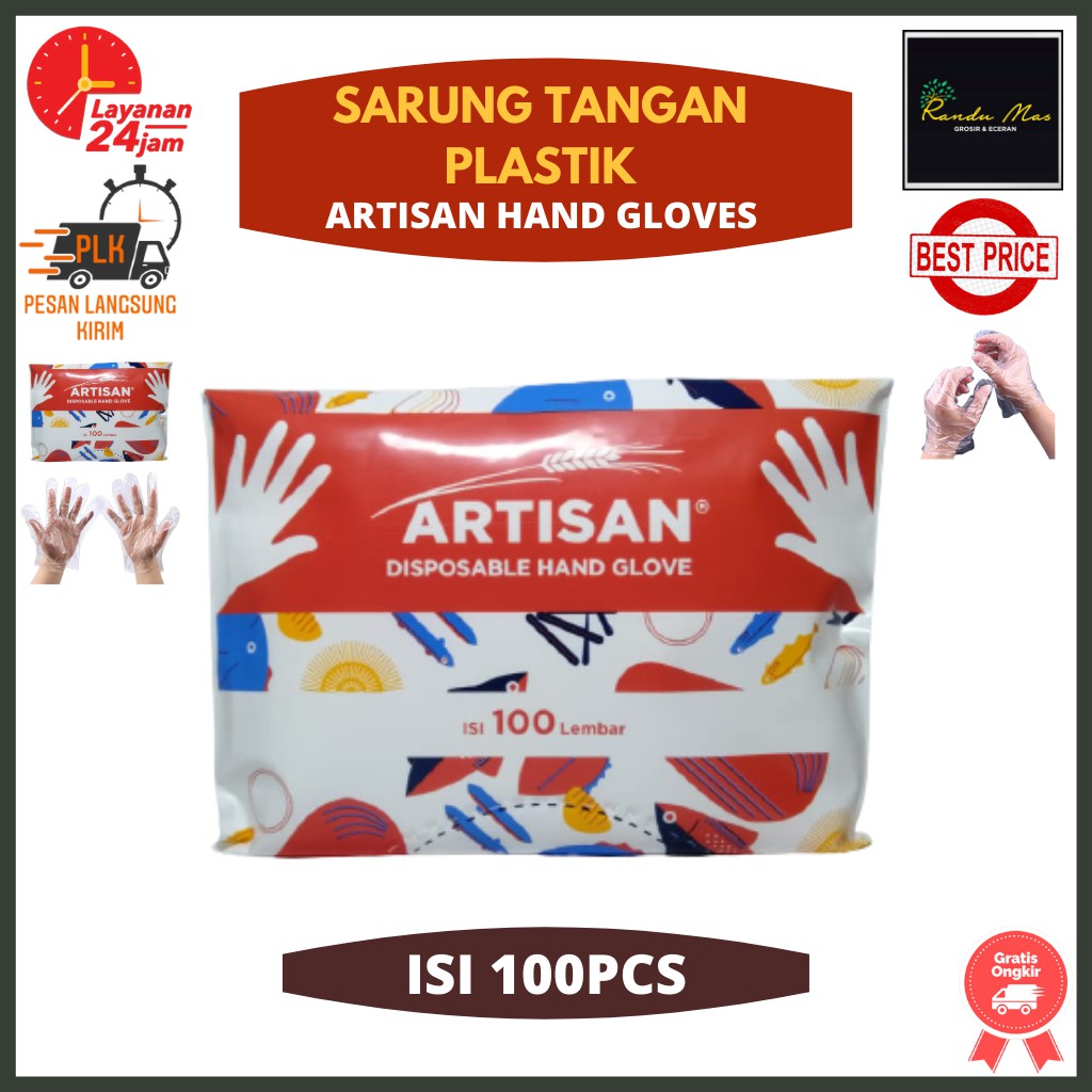 Sarung Tangan Plastik 100pcs | Sarung Tangan Plastik | Handgloves Plastik Bening Tebal Premium Murah