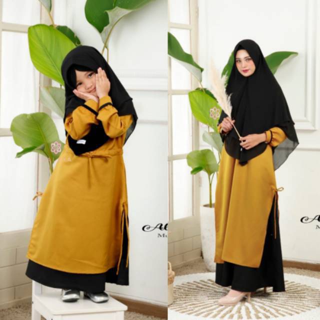 Gamis Couple Original Valdya Ibu dan Anak gamis Aliza Series Ahzarayy