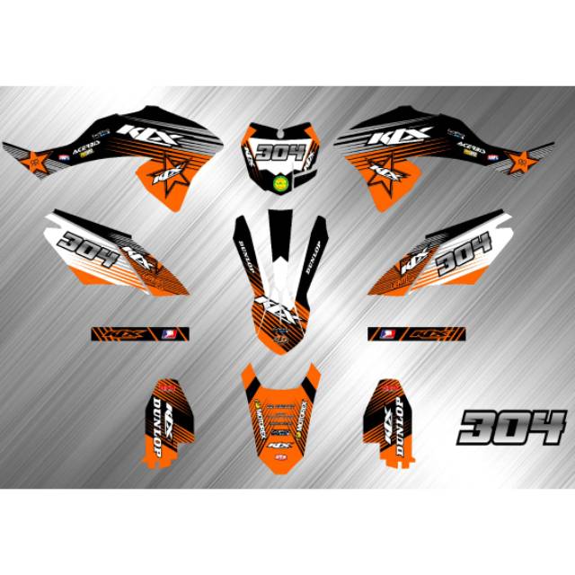 DTX DECAL BERKUALITAS TERBAIK STIKER STRIPING KLX BF G L Streapy Juice 304