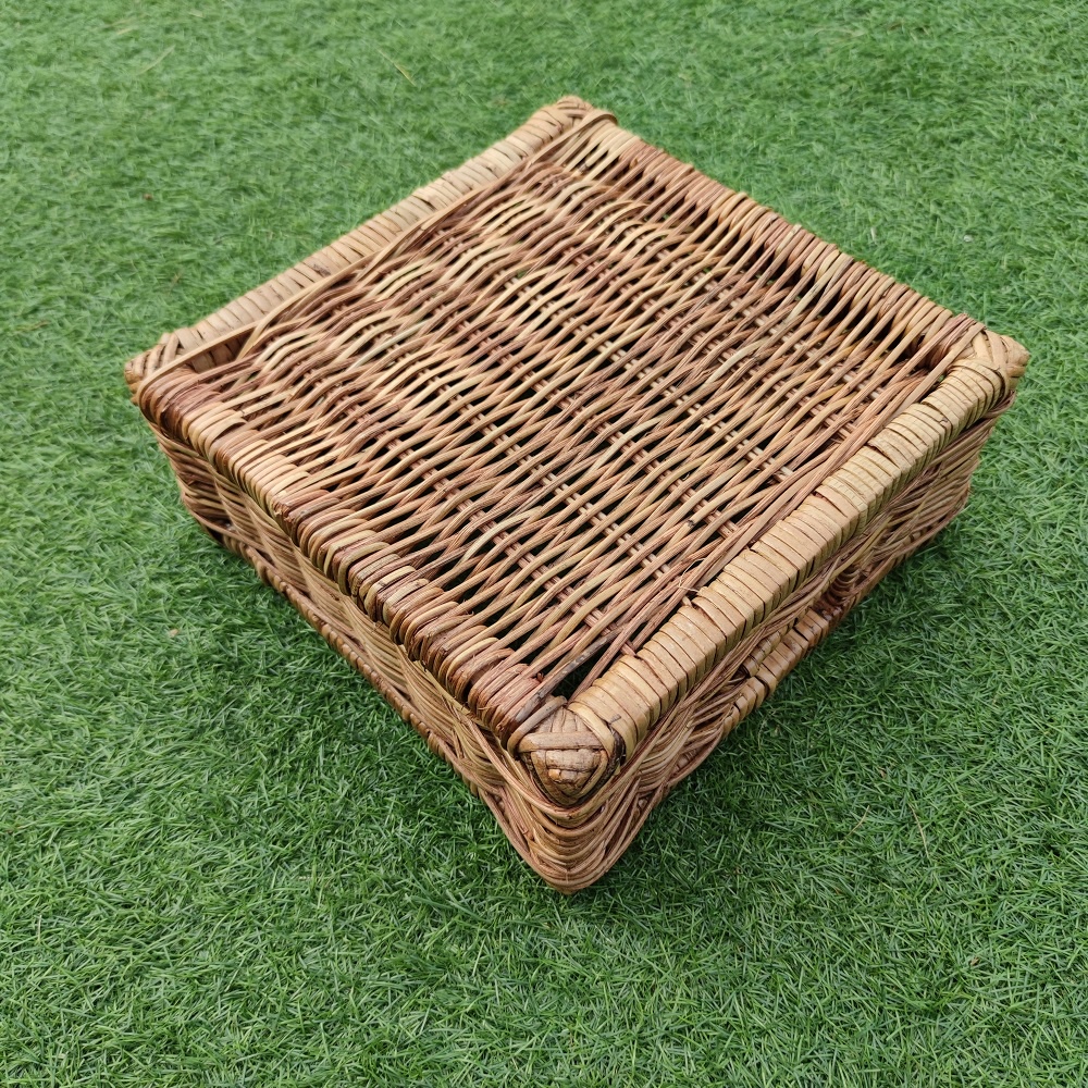 Kerajinan Tangan Rotan - Keranjang Kotak Parsel Laci - 30x30x13cm