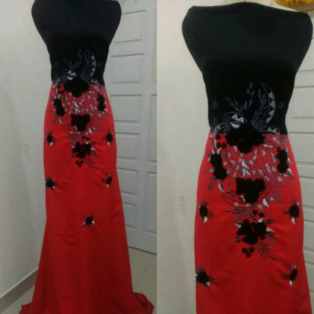 Kain gamis bunga timbul bukittinggi