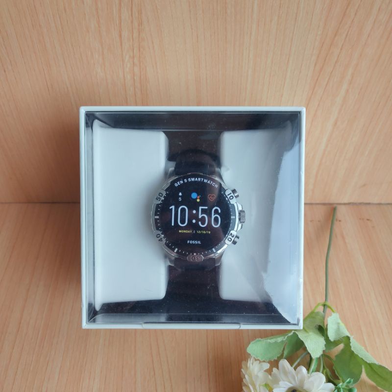 Jam Fossl Gen 5 Garrett Black Silicone Smartwatch Original