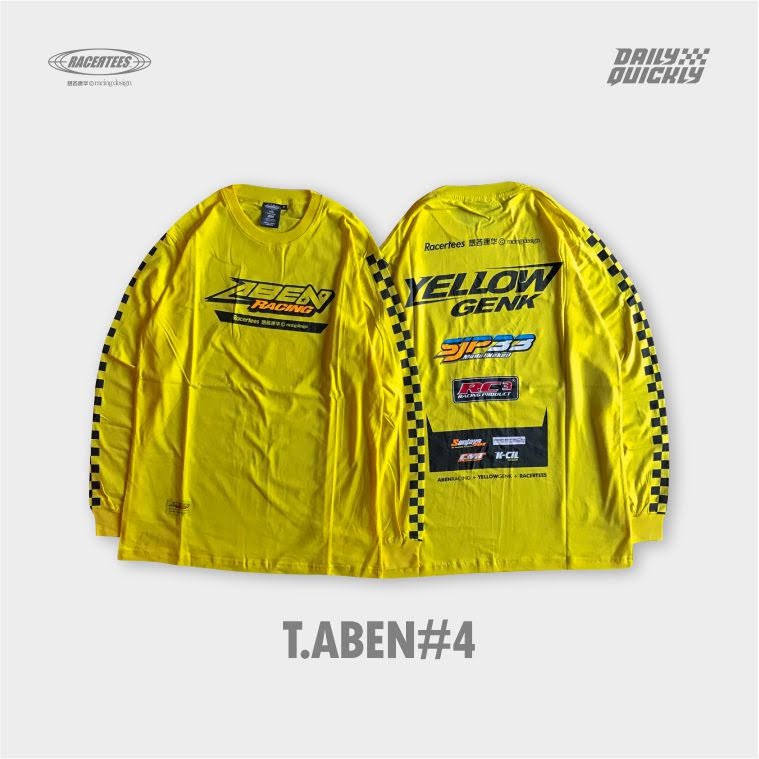 RACERTEES Colabs Kaos Team Aben Racing Longsleve X  - T.Aben#4 Yellow