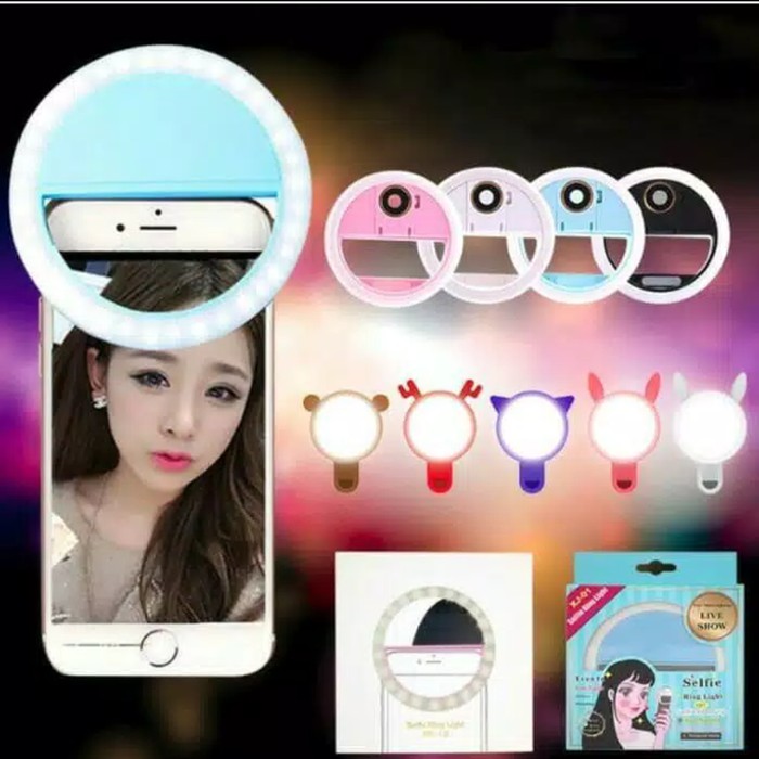 Lampu Flash Bulat Untuk Kamera HP Ring Light Selfie LED