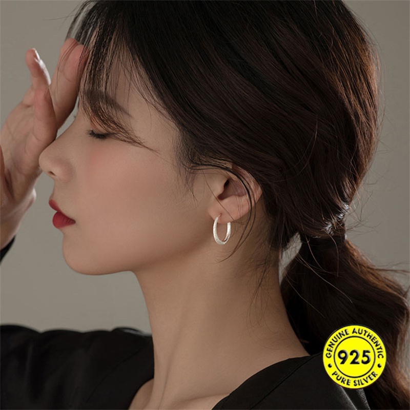 Anting Klip Bahan S925 Silver Untuk Wanita