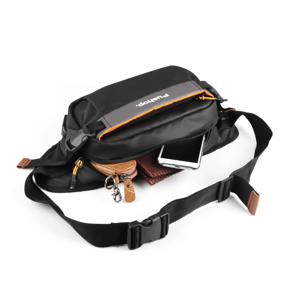 Tas Selempang Waistbag Waterproof Black Will 465 PUSHOP AUTHENTIC