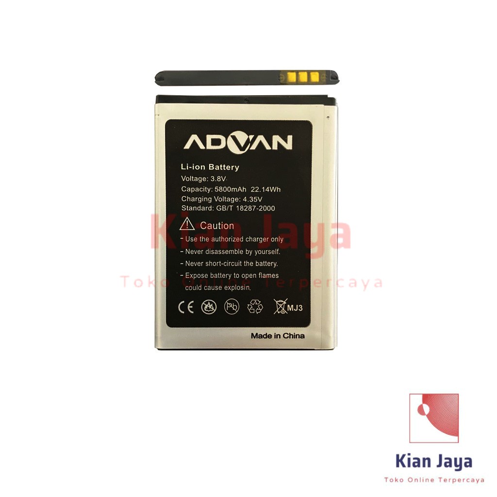 Baterai Advan S5E Pro Original Double Power Batre Batrai Battery Hp Ori