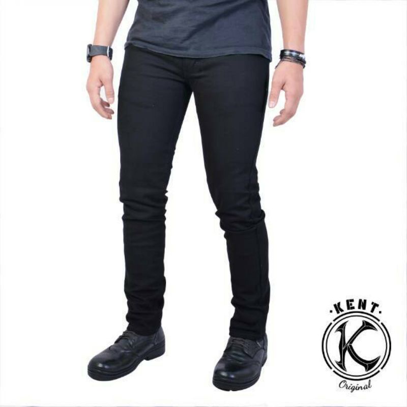 (DISTRO KENT ORI) CELANA JEANS PRIA-SLIMFIT-DENIM-HITAM-ORIGINAL-CELANA PANJANG COWOK-DISTRO KNT 06