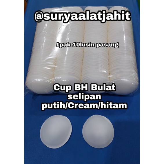 Cup BH Bulat selipan Putih =rp.6.500/1set(1pasang)