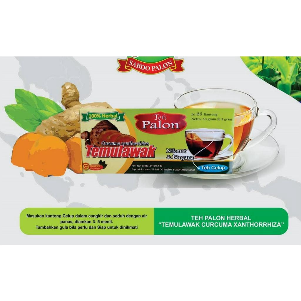 

TEH PALON HERBAL CELUP TEMULAWAK CURCUMA XANTHORRHIZA 100% HERBAL dari bahan Alami