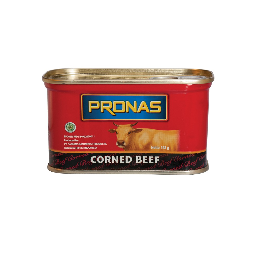 Pronas Kornet Sapi Beef Corned Kemasan Kaleng 198 g