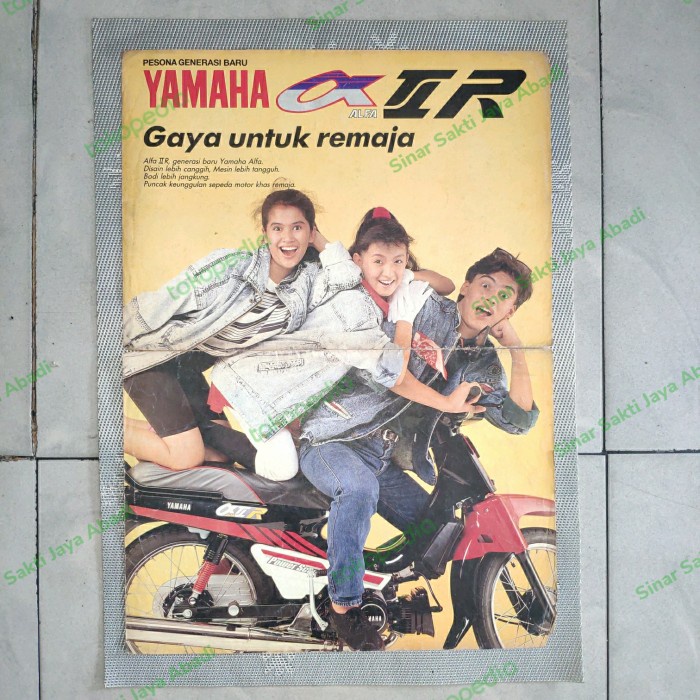 (100% ORI) Brosur Yamaha Alfa IIR (Hitam Merah) Elegan
